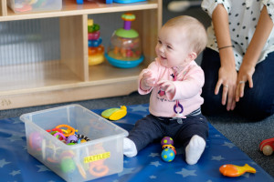 An Infant is Cared For at the Children's Learning And Care Center at UW Oshkosh