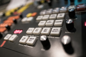 Buttons in a the Radio TV Film broadcast studio