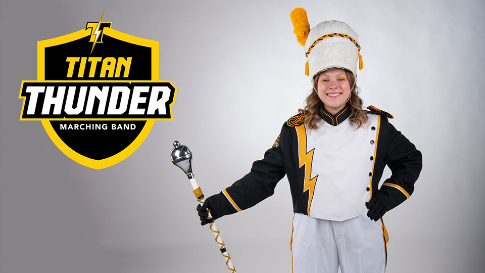 Brittney Harrison named Titan Thunder Marching Band drum major